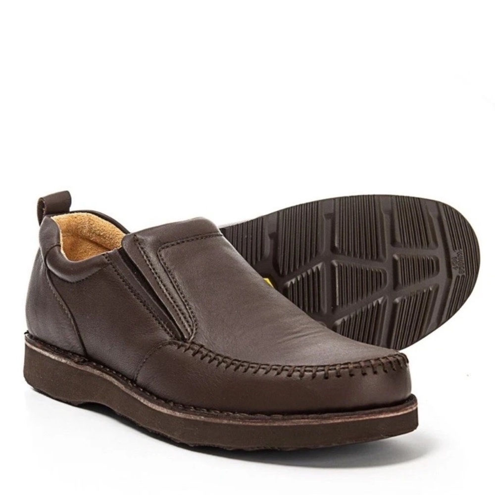 Samuel Hubbard Shoes Mens 11.5 Getaway Slip-On Loafers Brown Portugual M1900-001